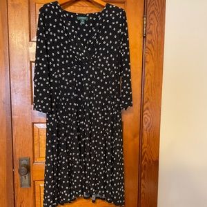 Ralph Lauren black printed dress